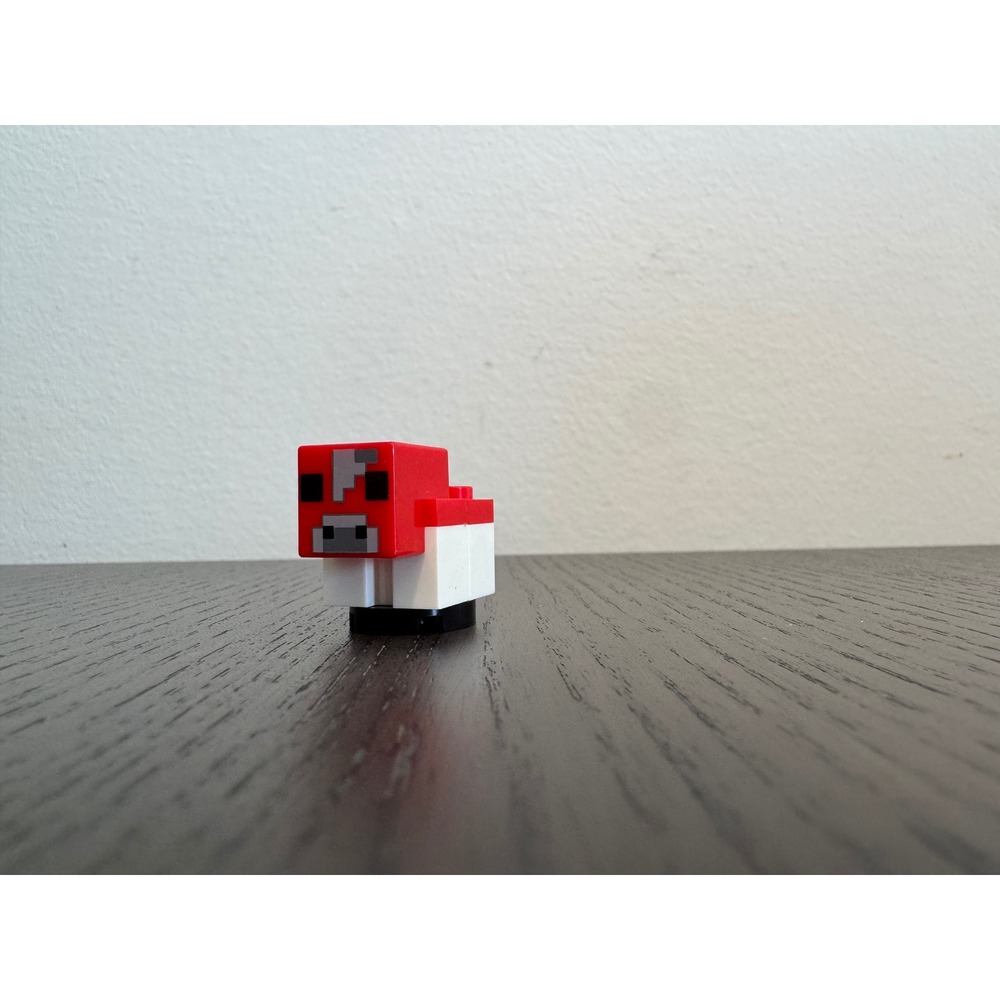 LEGO Minecraft‎ Mooshroom Baby Cow Figure Small Red White Pixelated Animal